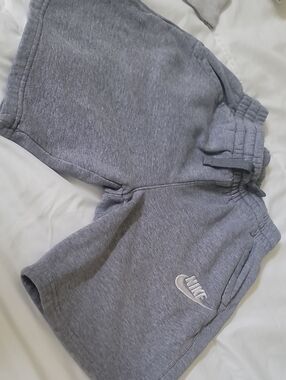 Nike Gray Kids Fleece Drawstring Shorts